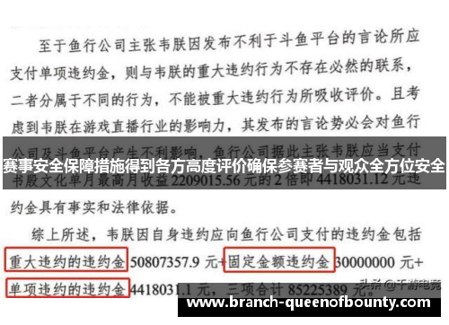 赛事安全保障措施得到各方高度评价确保参赛者与观众全方位安全