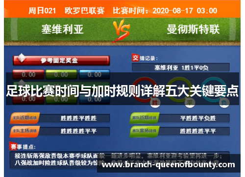 足球比赛时间与加时规则详解五大关键要点 足球比赛时间与加时规则详解五大关键要点